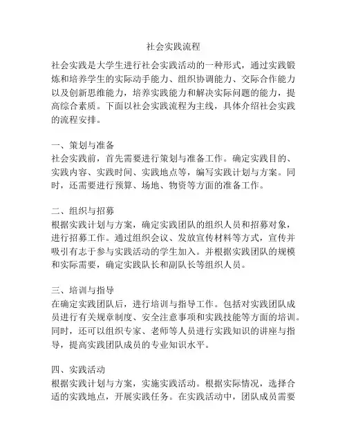社会实践流程
