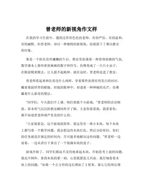 曾老师的新视角作文样