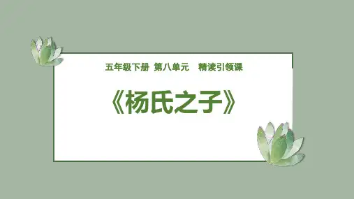 部编版五年级语文下册《杨氏之子》PPT优秀课件