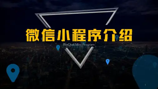 微信小程序详细介绍ppt课件
