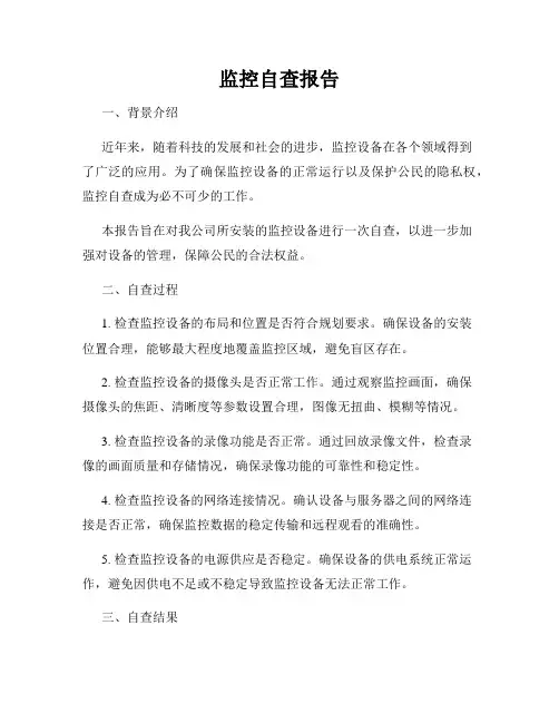 监控自查报告