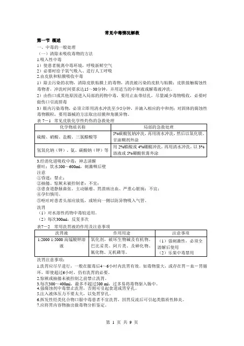 中毒解救