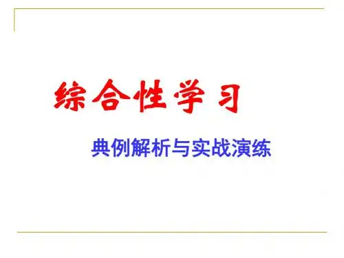 中考总复习---综合性学习辩析