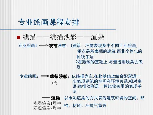 建筑手绘线描