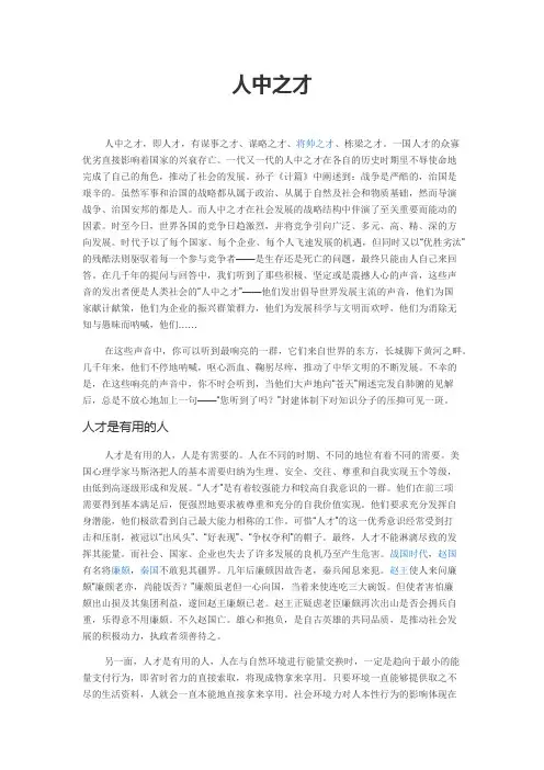 人才定义