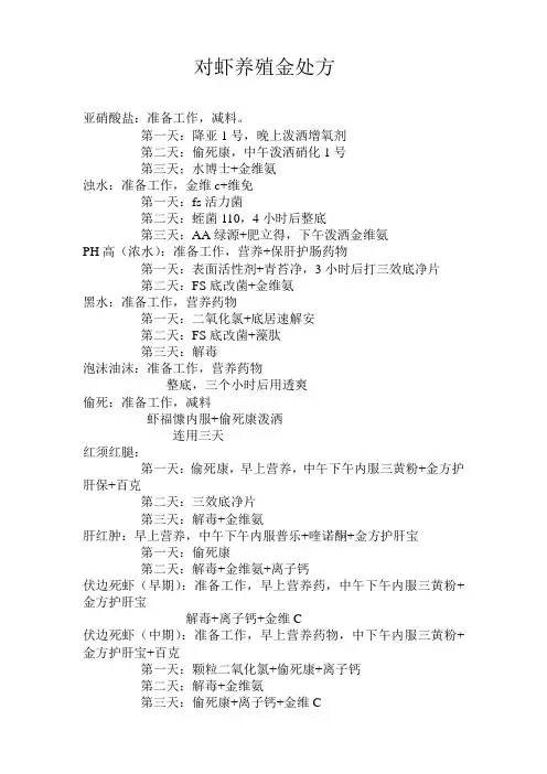 对虾养殖金处方