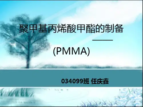 聚甲基丙烯酸甲酯的制备.PPT课件