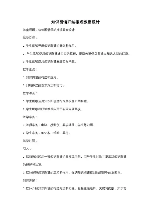 知识图谱归纳推理教案设计