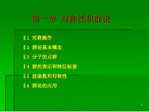 第1章对称性和群论