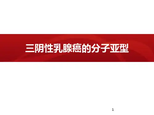 三阴性乳腺癌的分子分型ppt课件