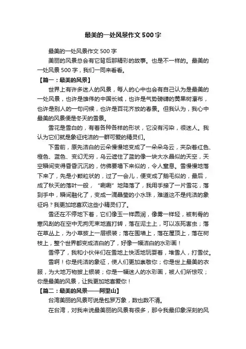 最美的一处风景作文500字