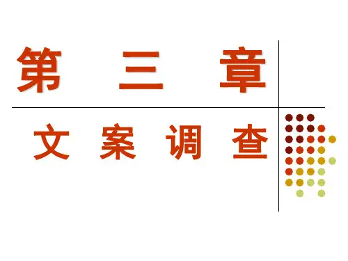 第三章 文案调查