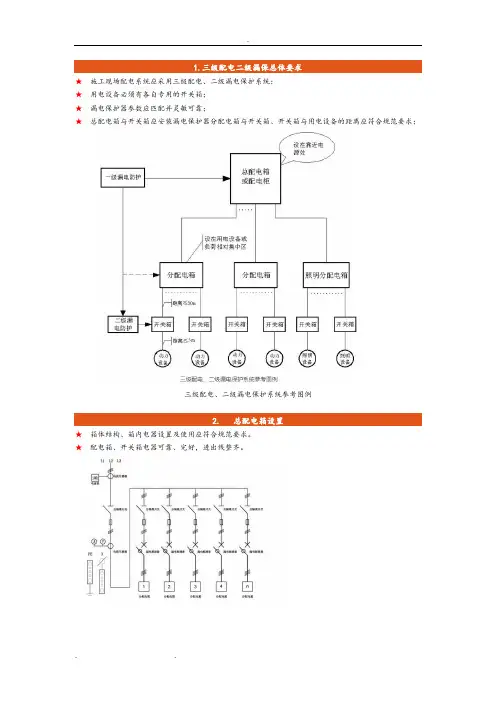 三级三级配电二级漏电保护说明