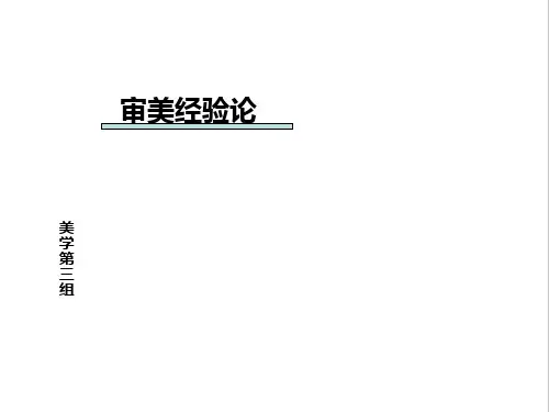 审美经验 PPT课件
