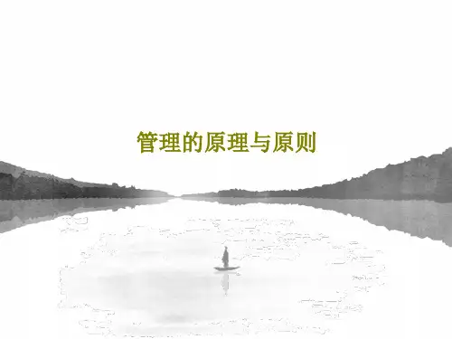 管理的原理与原则22页PPT