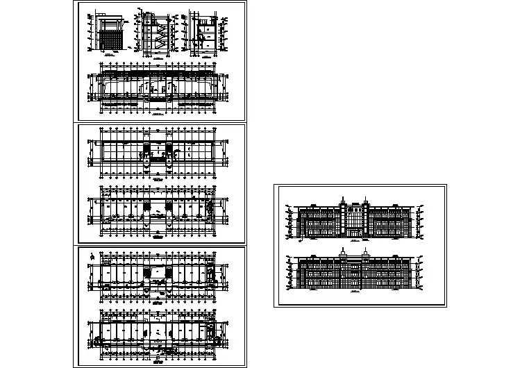 江苏省某地三层框架结构办公楼建筑设计方案图纸