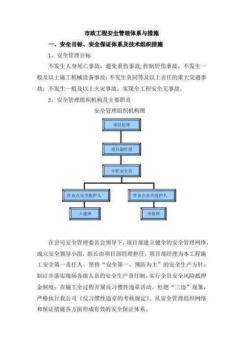 市政工程安全管理体系与措施
