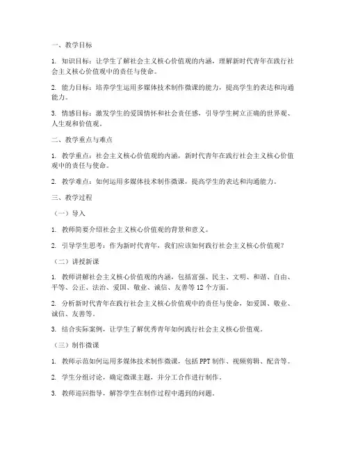 大学生讲思政课微课比赛教案