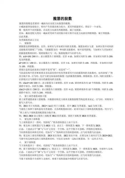 箍 筋 的 肢 数