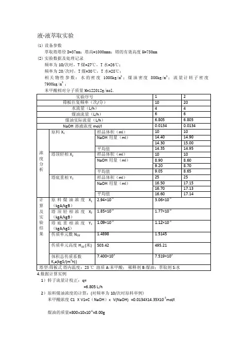[精华]液液萃取例