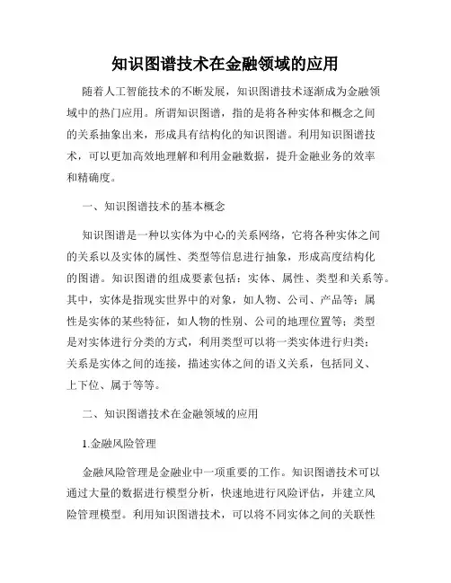 知识图谱技术在金融领域的应用