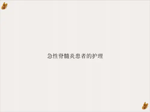 急性脊髓炎患者的护理ppt课件