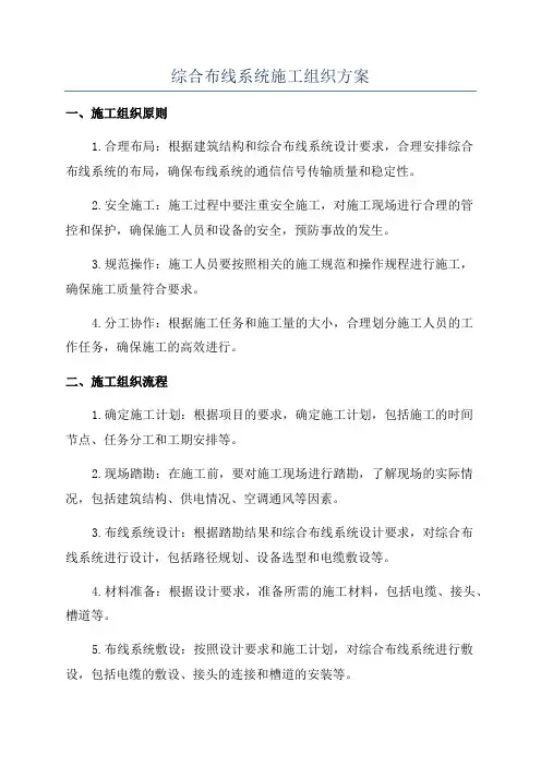 综合布线系统施工组织方案
