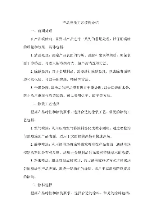 产品喷涂工艺流程介绍