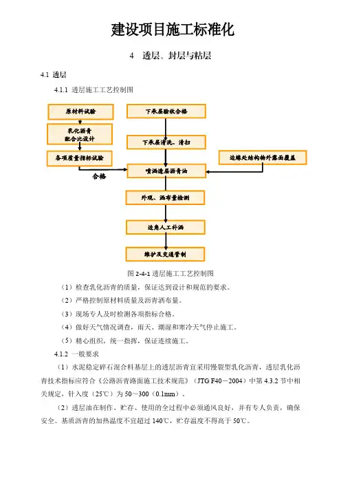 建设项目施工标准化：4透层、封层与粘层施工