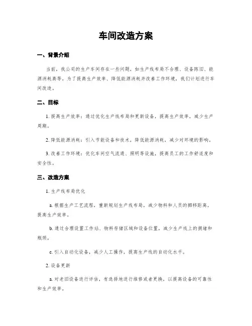 车间改造方案