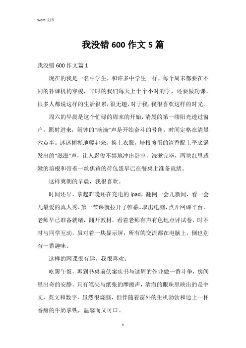 我没错600作文5篇