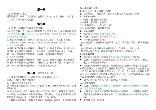 工程制图复习要点