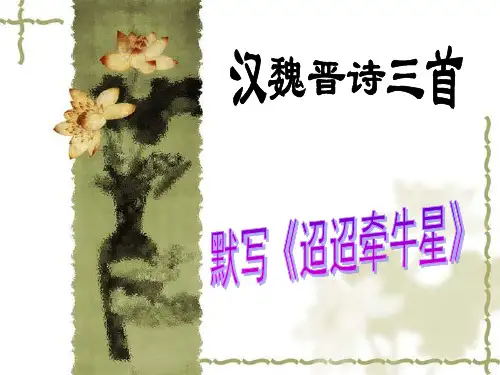 高中语文教材必修二 曹操《短歌行》