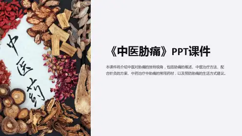 《中医胁痛》课件