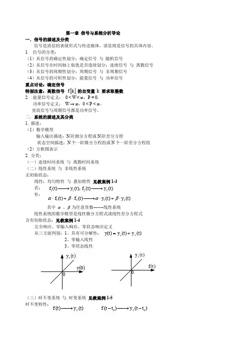 信号与系统总结
