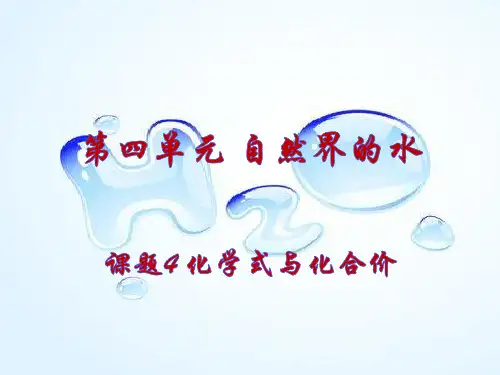 《化学式与化合价》PPT课件1