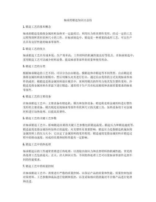 轴承的锻造知识点总结