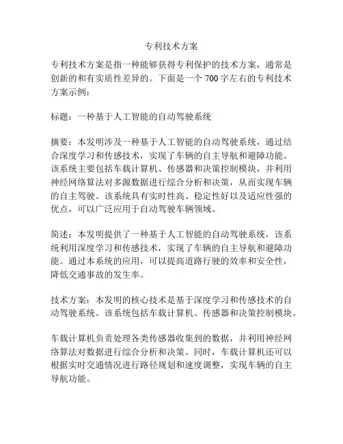 专利技术方案