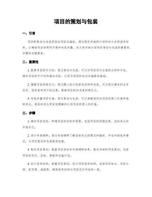 项目的策划与包装