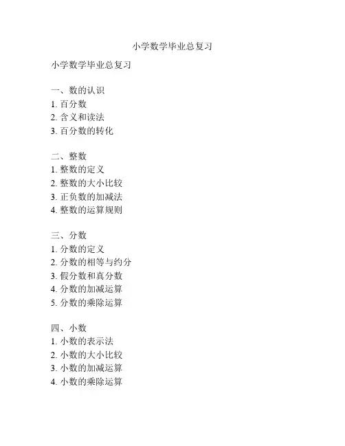 小学数学毕业总复习