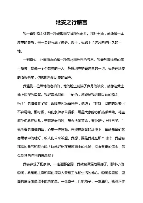 延安之行感言