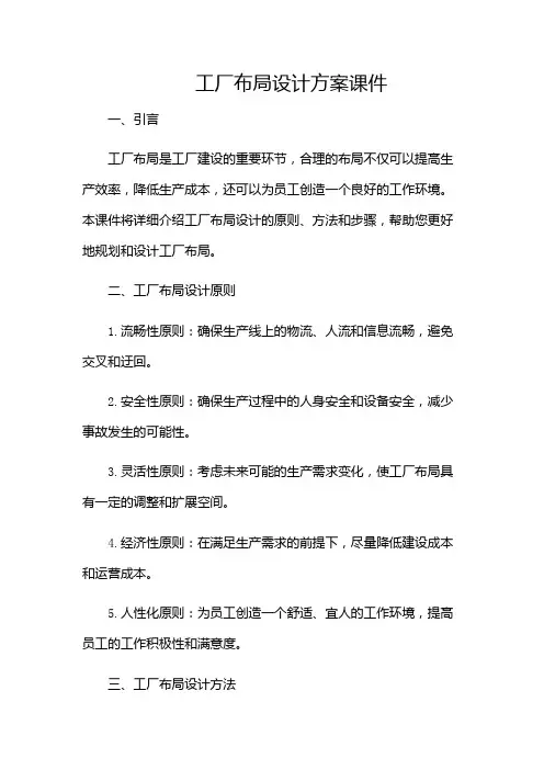 工厂布局设计方案课件(版)