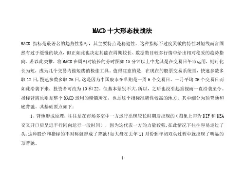 MACD十大形态技战法