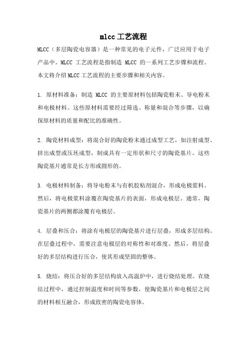 mlcc工艺流程