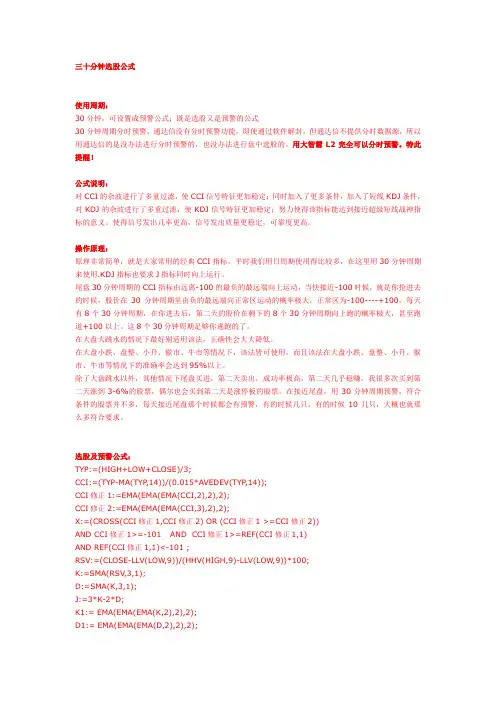 三十分钟选股公式