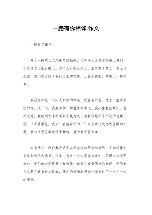 一路有你相伴 作文