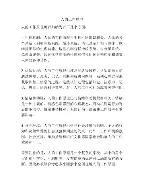 人的工作原理
