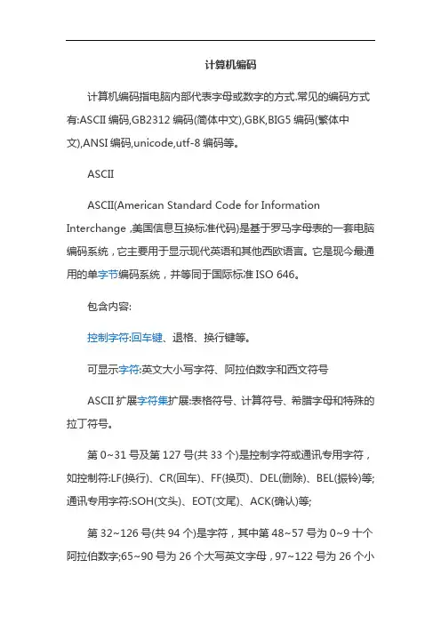 计算机编码