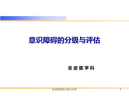 意识障碍的分级与评估PPT课件
