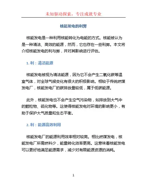 核能发电的利弊 (2)